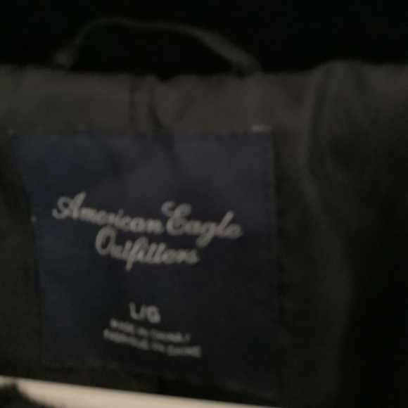 American Eagle Black faux fur cropped jacket - Picture 2 of 2